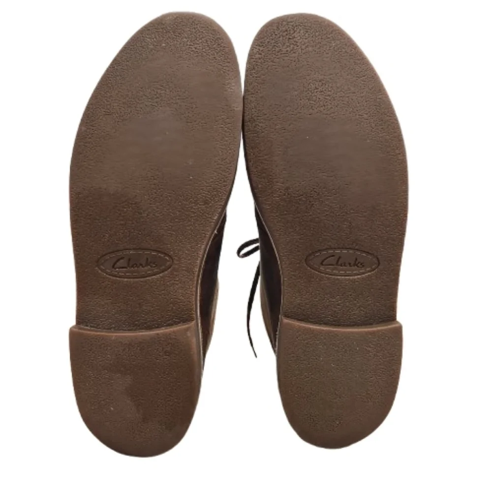 Clarks Bushacre 2 Beeswax Brown Leather Chukka Boots Men's US 11.5